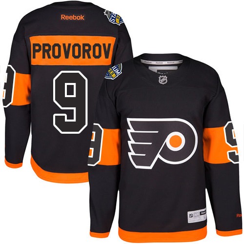 Flyers #9 Ivan Provorov Black 2017 Stadium Series Stitched NHL Jersey Flyers #9 Ivan Provorov Black 2017 Stadium Series Stitched NHL Jersey