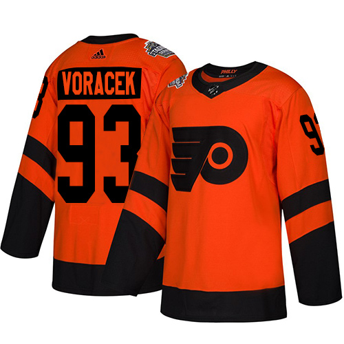 Flyers #93 Jakub Voracek Orange Authentic 2019 Stadium Series Stitched Youth Hockey Jersey