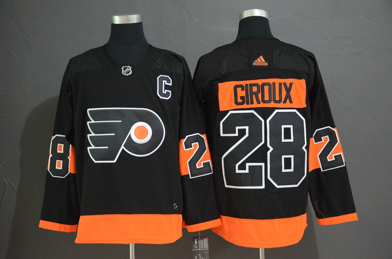 Flyers 28 Claude Giroux Black Alternate Adidas Jersey