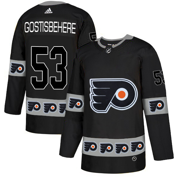 Flyers 53 Shayne Gostisbehere Black Team Logos Fashion Adidas Jersey Flyers 53 Shayne Gostisbehere Black Team Logos Fashion Adidas Jersey