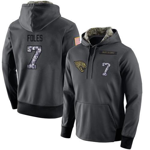 Football Men's Jacksonville Jaguars #7 Nick Foles Stitched Black Anthracite Salute to Service Player Performance
