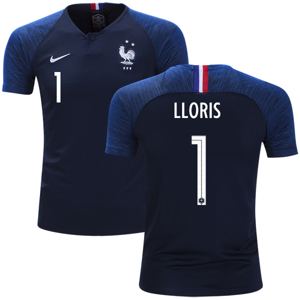 France #1 Lloris Home Kid Soccer Country Jersey France #1 Lloris Home Kid Soccer Country Jersey