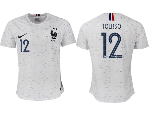 France #12 Tolisso Away Soccer Country Jersey France #12 Tolisso Away Soccer Country Jersey