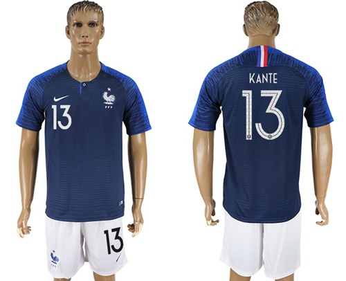 France #13 Kante Home Soccer Country Jersey