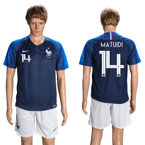 France #14 Matuidi Home Soccer Country Jersey France #14 Matuidi Home Soccer Country Jersey