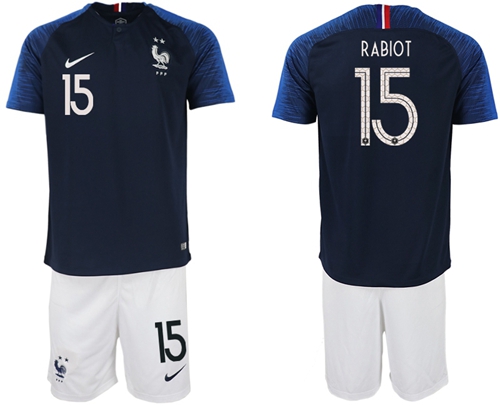 France #15 Rabiot Home Soccer Country Jersey France #15 Rabiot Home Soccer Country Jersey