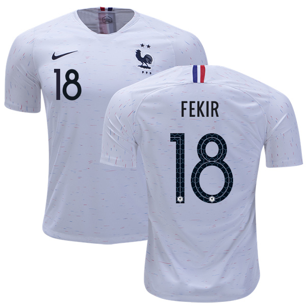 France #18 Fekir Away Soccer Country Jersey France #18 Fekir Away Soccer Country Jersey
