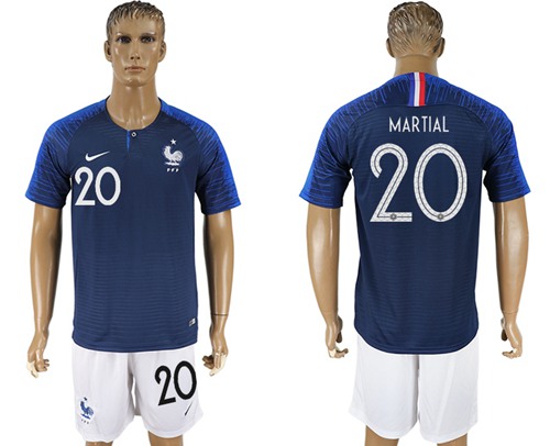 France #20 Martial Home Soccer Country Jersey France #20 Martial Home Soccer Country Jersey