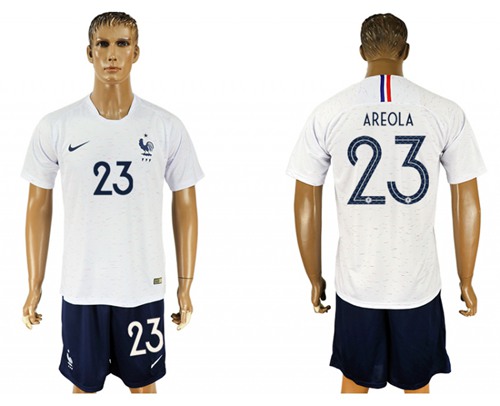 France #23 Areola Away Soccer Country Jersey