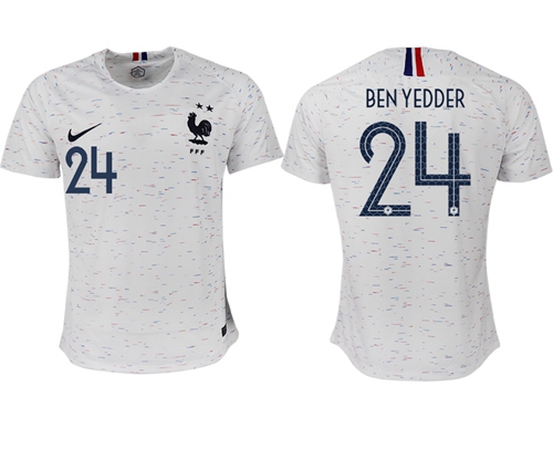 France #24 Ben Yedder Away Soccer Country Jersey France #24 Ben Yedder Away Soccer Country Jersey