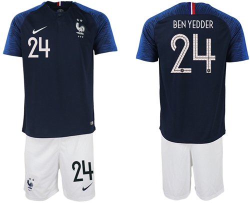 France #24 Ben Yedder Home Soccer Country Jersey France #24 Ben Yedder Home Soccer Country Jersey
