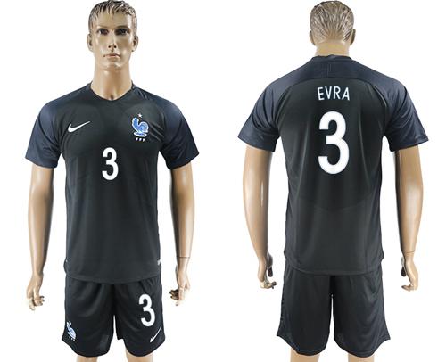 France #3 Evra Away Soccer Country Jersey France #3 Evra Away Soccer Country Jersey