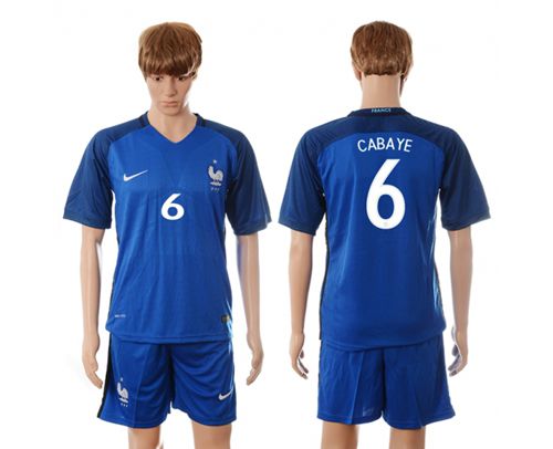 France #6 Cabaye Blue Soccer Country Jersey France #6 Cabaye Blue Soccer Country Jersey
