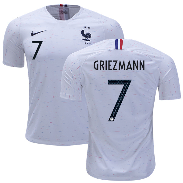 France #7 Griezmann Away Soccer Country Jersey