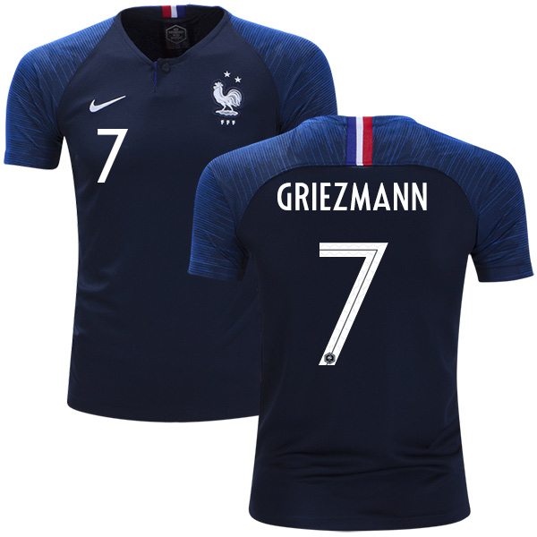 France #7 Griezmann Home Kid Soccer Country Jersey France #7 Griezmann Home Kid Soccer Country Jersey