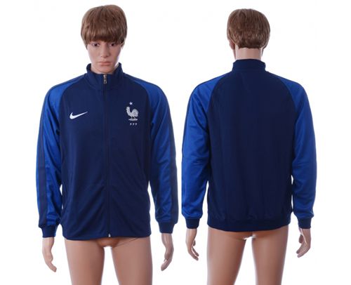 France Home Soccer Jackets Blue
