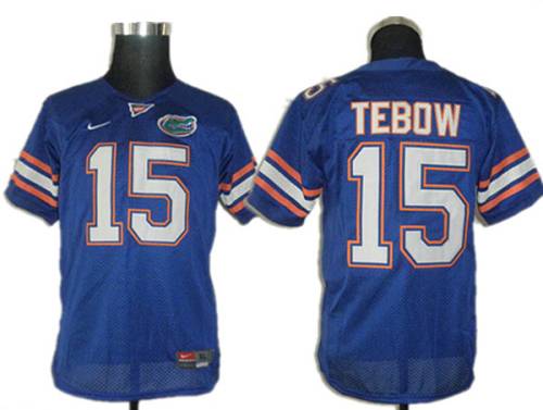 Gators #15 Tim Tebow Blue Stitched Youth NCAA Jersey Gators #15 Tim Tebow Blue Stitched Youth NCAA Jersey