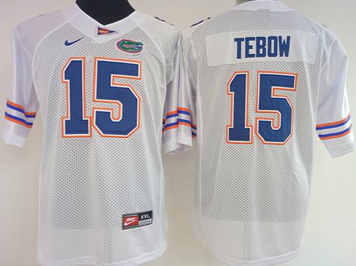 Gators #15 Tim Tebow White Women's Stitched NCAA Jersey Gators #15 Tim Tebow White Women's Stitched NCAA Jersey