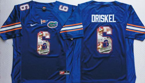 Gators #6 Jeff Driskel Blue Player Fashion Stitched NCAA Jersey Gators #6 Jeff Driskel Blue Player Fashion Stitched NCAA Jersey
