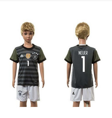 Germany #1 Neuer Away Kid Soccer Country Jersey Germany #1 Neuer Away Kid Soccer Country Jersey