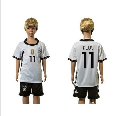 Germany #11 Reus White Home Kid Soccer Country Jersey
