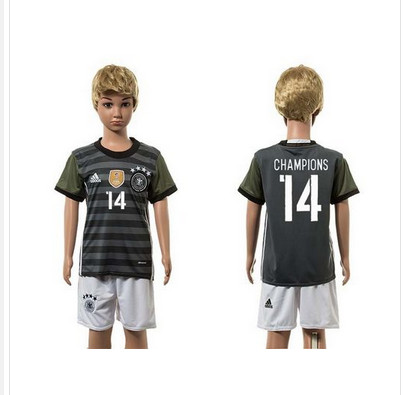 Germany #14 Champions Away Kid Soccer Country Jersey