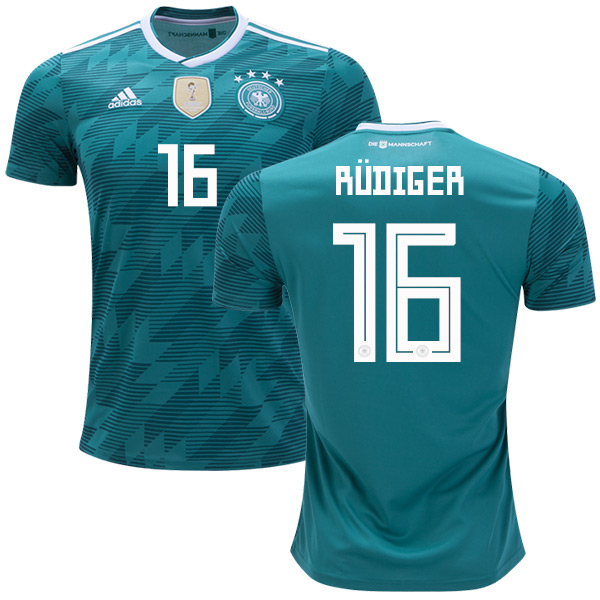 Germany #16 Rudiger Away Soccer Country Jersey Germany #16 Rudiger Away Soccer Country Jersey