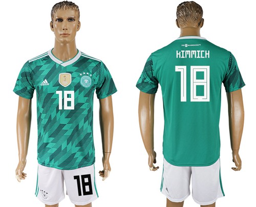 Germany #18 Kimmich Away Soccer Country Jersey Germany #18 Kimmich Away Soccer Country Jersey