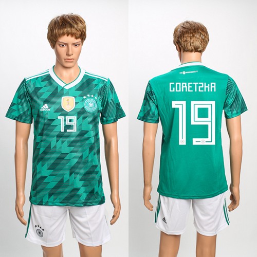 Germany #19 Goretzka Away Soccer Country Jersey Germany #19 Goretzka Away Soccer Country Jersey
