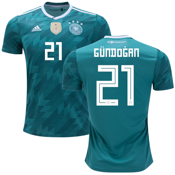 Germany #21 Gundogan Away Soccer Country Jersey Germany #21 Gundogan Away Soccer Country Jersey
