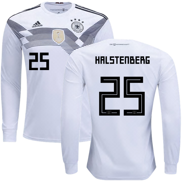Germany #25 Halstenberg Home Long Sleeves Kid Soccer Country Jersey Germany #25 Halstenberg Home Long Sleeves Kid Soccer Country Jersey