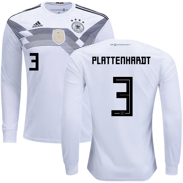 Germany #3 Plattenhardt Home Long Sleeves Kid Soccer Country Jersey Germany #3 Plattenhardt Home Long Sleeves Kid Soccer Country Jersey