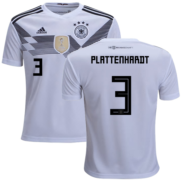 Germany #3 Plattenhardt White Home Kid Soccer Country Jersey