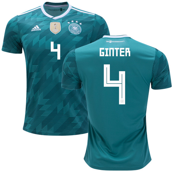 Germany #4 Ginter Away Soccer Country Jersey Germany #4 Ginter Away Soccer Country Jersey