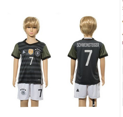 Germany #7 Schweinsteiger Away Kid Soccer Country Jersey