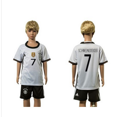 Germany #7 Schweinsteiger White Home Kid Soccer Country Jersey Germany #7 Schweinsteiger White Home Kid Soccer Country Jersey