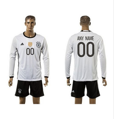 Germany Personalized Home Long Sleeve Soccer Country Jersey
