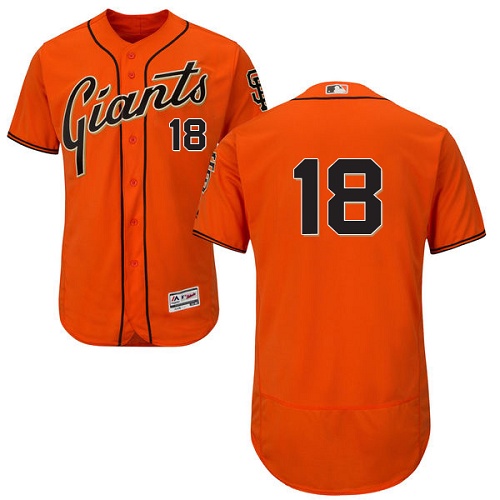 Giants #18 Matt Cain Orange Flexbase Authentic Collection Stitched MLB Jersey Giants #18 Matt Cain Orange Flexbase Authentic Collection Stitched MLB Jersey