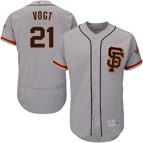 Giants #21 Stephen Vogt Grey Flexbase Authentic Collection Road 2 Stitched Baseball jerseys Giants #21 Stephen Vogt Grey Flexbase Authentic Collection Road 2 Stitched Baseball jerseys