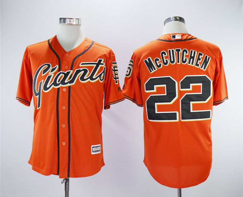 Giants #22 Andrew McCutchen Orange Cool Base Jersey