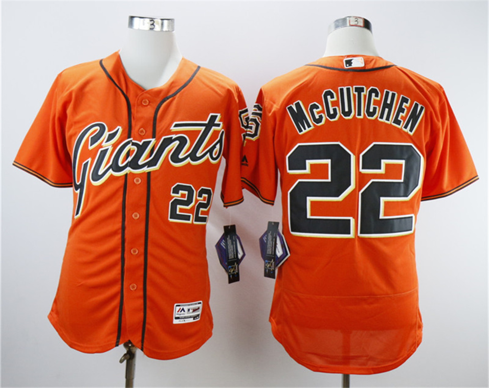 Giants #22 Andrew McCutchen Orange Flexbase Jersey