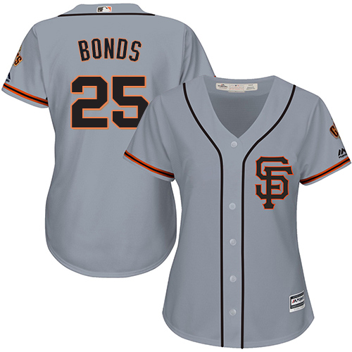 Giants #25 Barry Bonds Grey Road 2 Women's Stitched MLB Jersey Giants #25 Barry Bonds Grey Road 2 Women's Stitched MLB Jersey