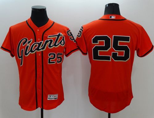 Giants #25 Barry Bonds Orange Flexbase Authentic Collection Stitched MLB Jersey Giants #25 Barry Bonds Orange Flexbase Authentic Collection Stitched MLB Jersey