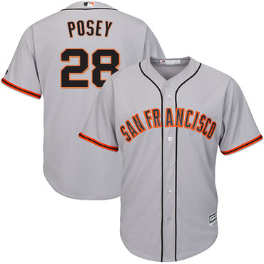 Giants #28 Buster Posey Grey Stitched Youth MLB Jersey Giants #28 Buster Posey Grey Stitched Youth MLB Jersey