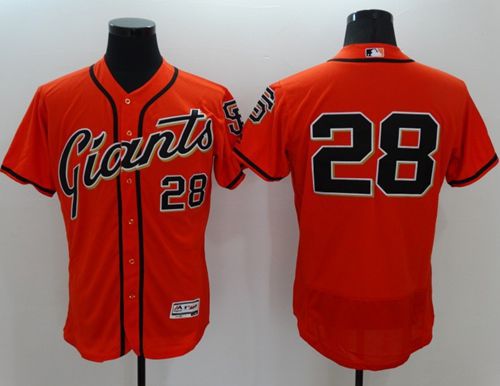 Giants #28 Buster Posey Orange Flexbase Authentic Collection Stitched MLB Jersey Giants #28 Buster Posey Orange Flexbase Authentic Collection Stitched MLB Jersey