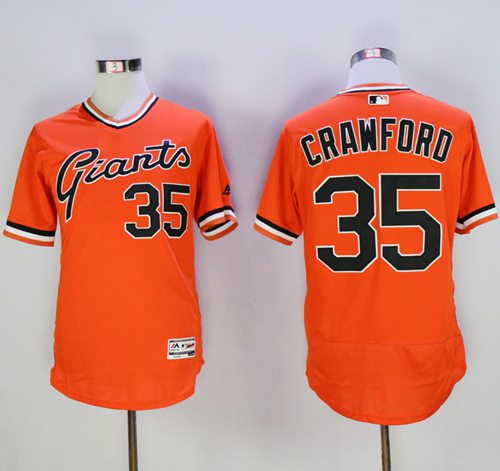 Giants #35 Brandon Crawford Orange Flexbase Authentic Collection Cooperstown Stitched MLB jerseys Giants #35 Brandon Crawford Orange Flexbase Authentic Collection Cooperstown Stitched MLB jerseys