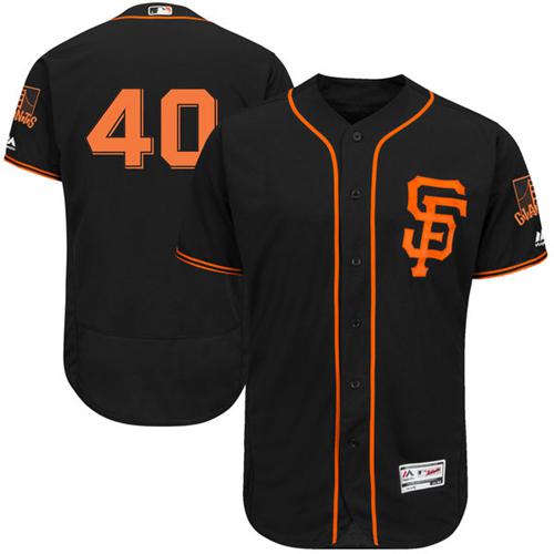 Giants #40 Madison Bumgarner Black Flexbase Authentic Collection Stitched MLB Jersey Giants #40 Madison Bumgarner Black Flexbase Authentic Collection Stitched MLB Jersey