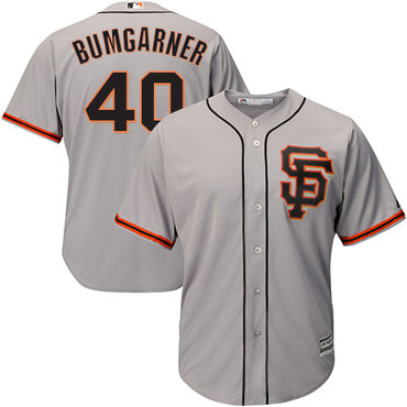 Giants #40 Madison Bumgarner Grey Road 2 Cool Base Stitched Youth MLB Jersey Giants #40 Madison Bumgarner Grey Road 2 Cool Base Stitched Youth MLB Jersey