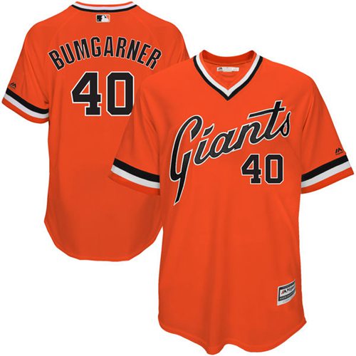 Giants #40 Madison Bumgarner Orange 1978 Turn Back The Clock Stitched MLB jerseys Giants #40 Madison Bumgarner Orange 1978 Turn Back The Clock Stitched MLB jerseys