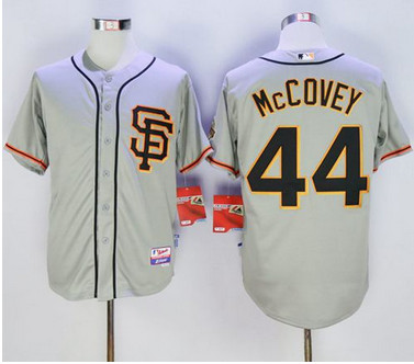 Giants #44 Willie McCovey Grey Cool Base Stitched MLB Jersey
